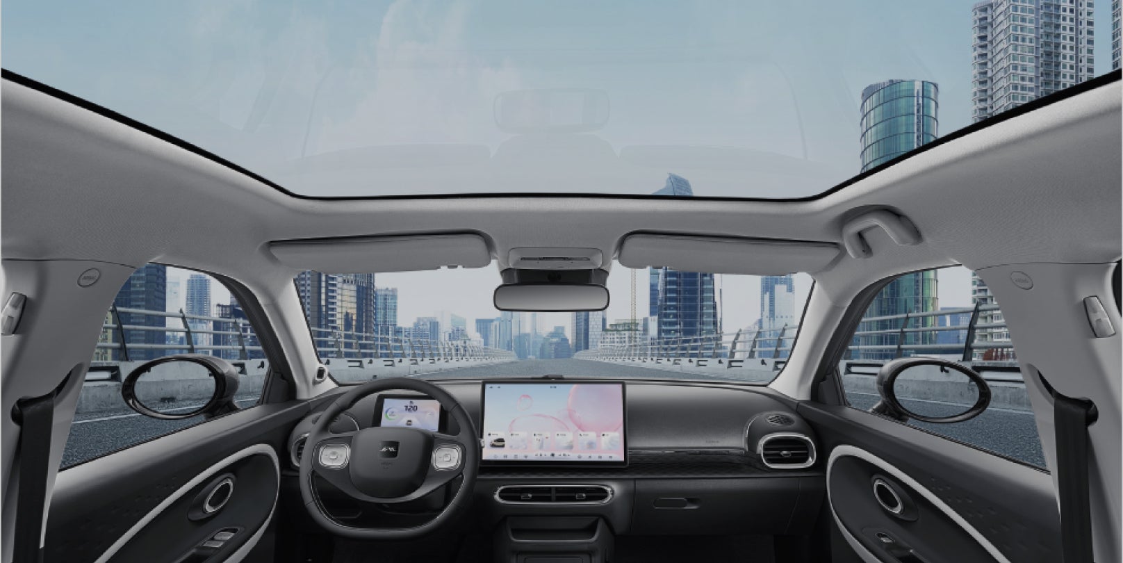 Techo cielo panorámico 1.45m2 + cortina parasol