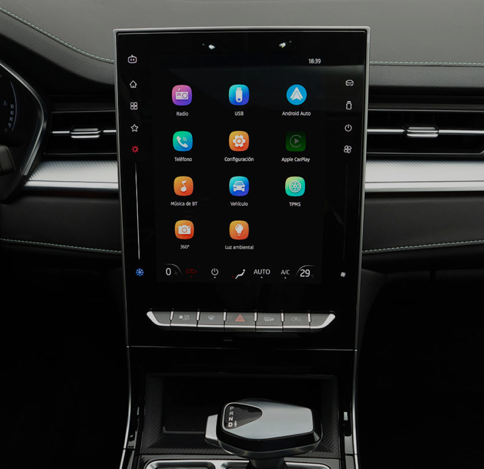 Pantalla multimedia vertical 10.4" con Apple CarPlay ™ & Android Auto™